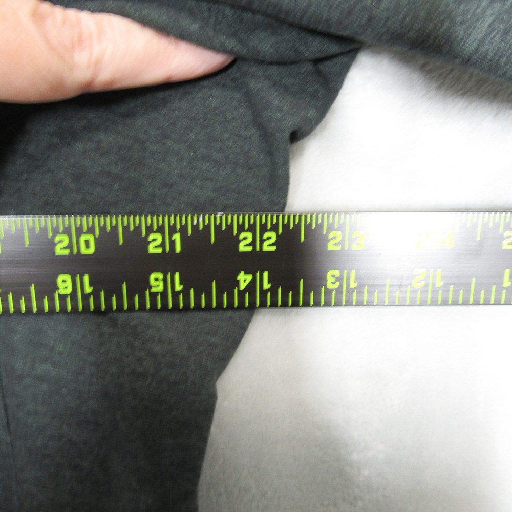 Lululemon Medium Long Sleeve Stretch Shirt Dark Green Heathered Rulu Mock Neck - Picture 7 of 10